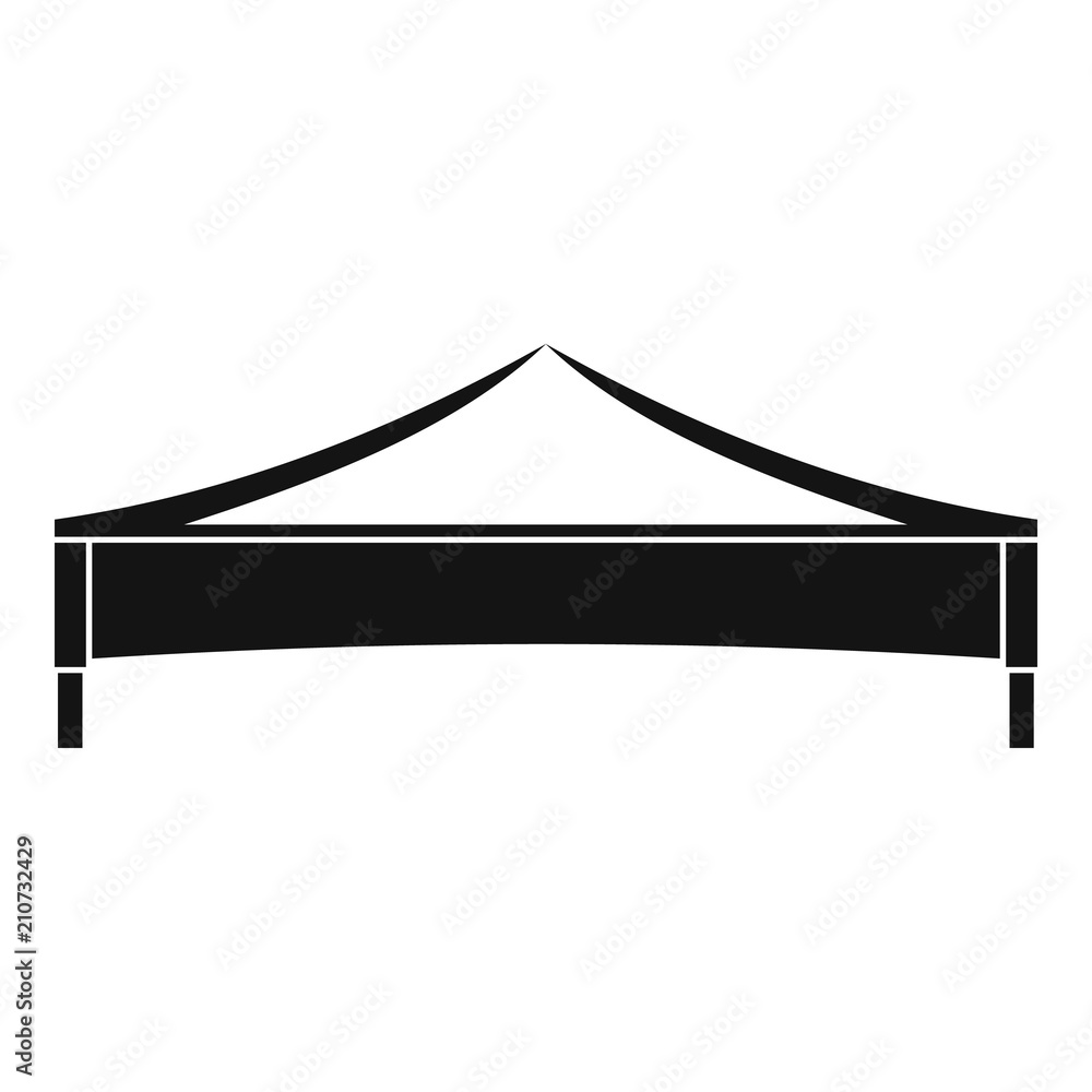 Poster folding tent icon. simple illustration of folding tent vector icon for web design isolated on white 