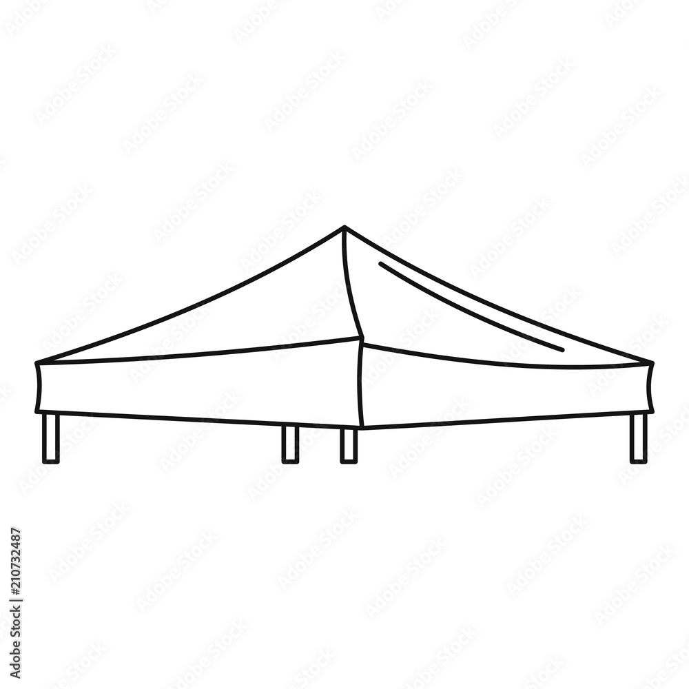 Poster Tent icon. Outline illustration of tent vector icon for web design isolated on white background