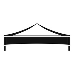 Folding tent icon. Simple illustration of folding tent vector icon for web design isolated on white background
