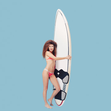 Enjoying life surfer girl
