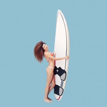 Enjoying life surfer girl