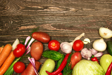 Vegetables on the table