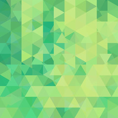Abstract background consisting of green triangles. Geometric design for business presentations or web template banner flyer. Vector illustration
