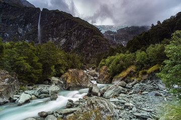 Fototapeta Rob Roy Gletscher, Mt Aspiring Nationalpark - Südinsel von Neuseeland obraz