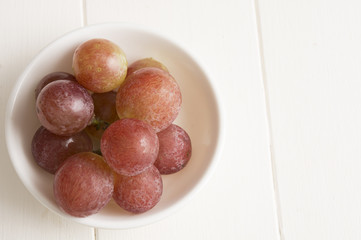 Grapes, pink and fresh, Vitis vinifera
