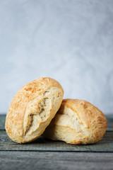 Two homemade ciabatta