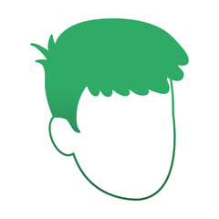 Young man faceless cartoon vector illustration graphic design
