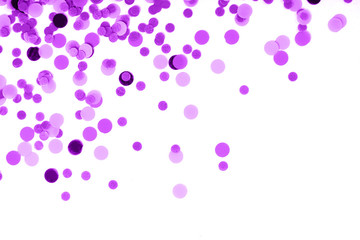Colorful Confetti on White Background