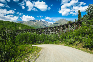 McCarthy Road. Old trestle along McCarthy Road, Wrangel-St. Elias National Park, Alaska.