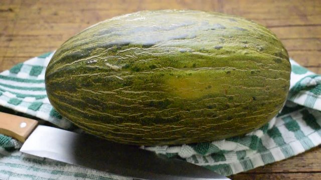 Piel de sapo Grodskinnsmelon Balat ng karag Santa Claus melon video Zuckermelone Christmas 