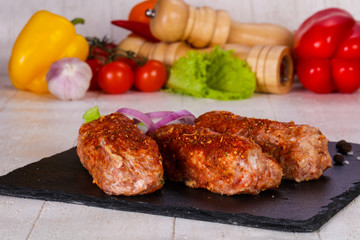 Raw pork cutlet