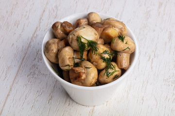 Tasty pickled mushrooms