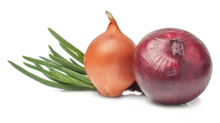 onions isolated on white background