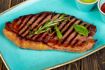 Grilled steak striploin