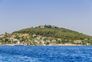Fototapeta na wymiar Istanbul, Turkey, 24 July 2011: Heybeli Island, Princes Islands district of Istanbul