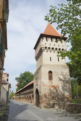 Fototapeta premium A view to the Sibiu's historical center, nearby Cetatii street