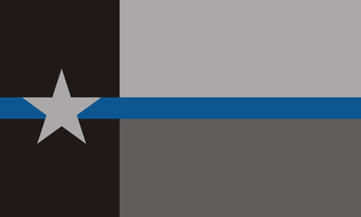 USA Texas Police Flag