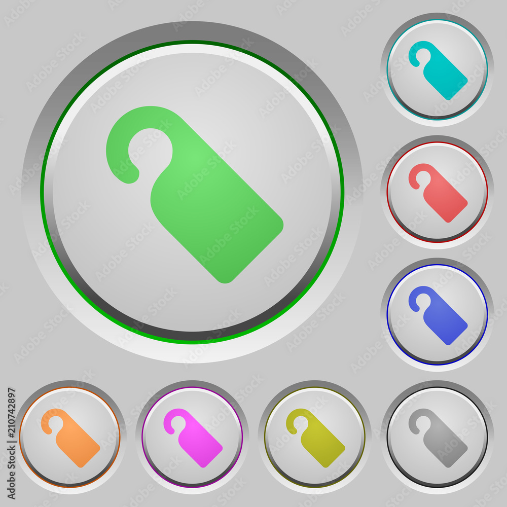 Poster do not disturb sign push buttons