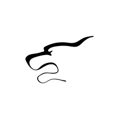 Vector dog head logo. Black animal head logotype