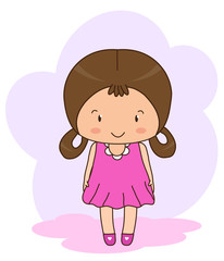 Девочка в розовом платье