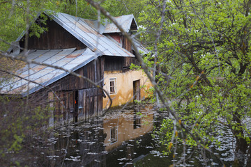 House on flood in Romania