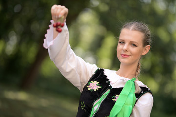 girl with cherry berry
