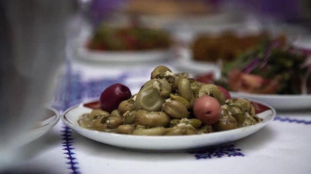 Medium shot, traditional food from Morocco