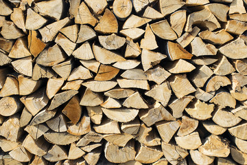 Stacked logs background