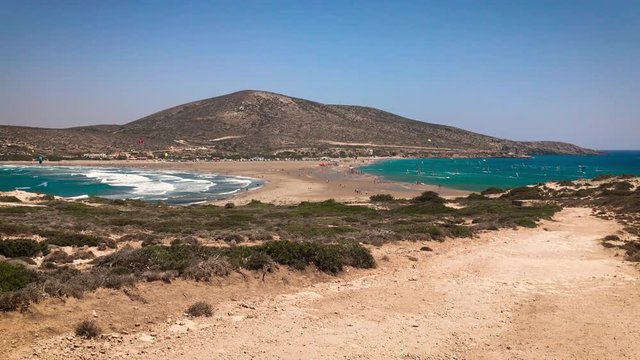 View on Isthmus Prasonisi - Rhodes Island