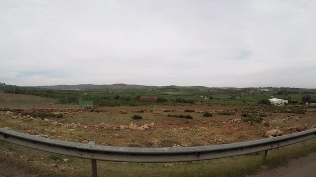 POV, landscape view from highway Morocco