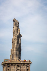 Fototapeta na wymiar Huge Thiruvalluvar Statue at Vivekananda Rock, Kanyakumari, Tamil Nadu, India Kanyakumari, Tamil Nadu, India
