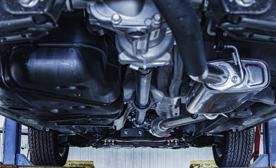 car view from below with shallow depth of field
