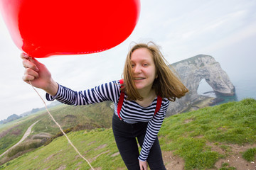 girl with balloon