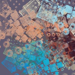 Abstract painting on canvas. Hand made art. Colorful texture. Modern artwork. Strokes of fat paint. Brushstrokes. Contemporary art. Artistic background image.