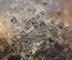 Abstract painting on canvas. Hand made art. Colorful texture. Modern artwork. Strokes of fat paint. Brushstrokes. Contemporary art. Artistic background image.