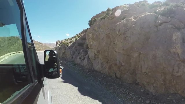 POV, scenic drive in Morocco mountains