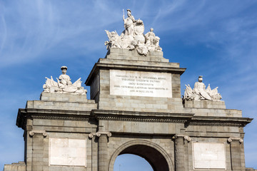 Fototapeta na wymiar Amazing view of Puerta de Toledo in City of Madrid, Spain
