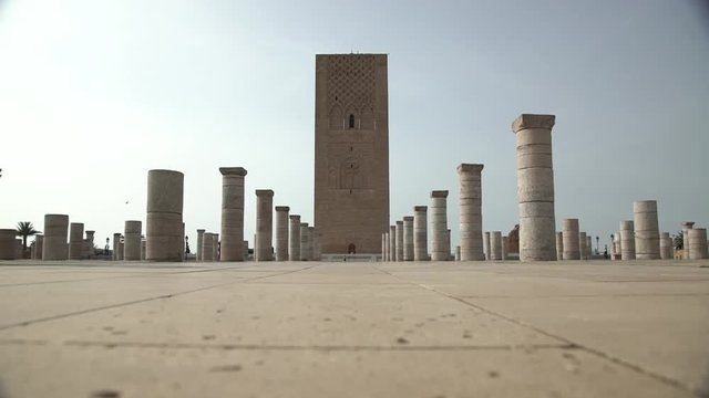 Low angle time lapse, ancient structures Morocco