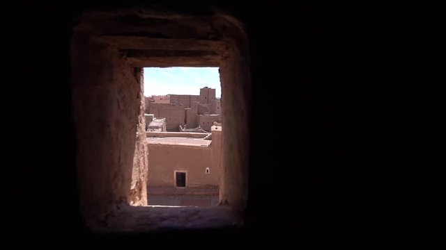 POV shot, looking through window Morocco