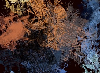 Abstract painting on canvas. Hand made art. Colorful texture. Modern artwork. Strokes of fat paint. Brushstrokes. Contemporary art. Artistic background image.