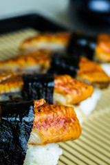 Eel smoke sushi, Japanese cuisine