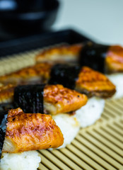 Unagi sushi set, Japanese food style