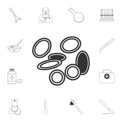 Blood cells icon. Simple element illustration. Blood cells symbol design from Medical collection set. Can be used for web and mobile
