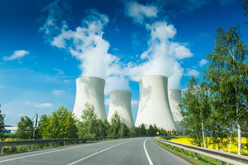 Nuclear power plant in Czech Republic. Europe.