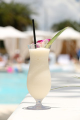pina colada by the pool