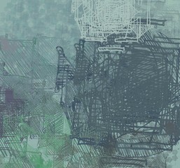 Abstract painting on canvas. Hand made art. Colorful texture. Modern artwork. Strokes of fat paint. Brushstrokes. Contemporary art. Artistic background image.