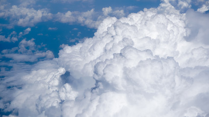 Naklejka premium beautiful view over the cloud from air plane window