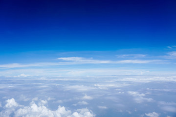 Fototapeta na wymiar beautiful view over the cloud from air plane window