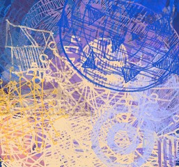 Abstract painting on canvas. Hand made art. Colorful texture. Modern artwork. Strokes of fat paint. Brushstrokes. Contemporary art. Artistic background image.