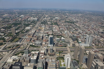 Fototapeta premium Chicago Skyline from SKy Deck